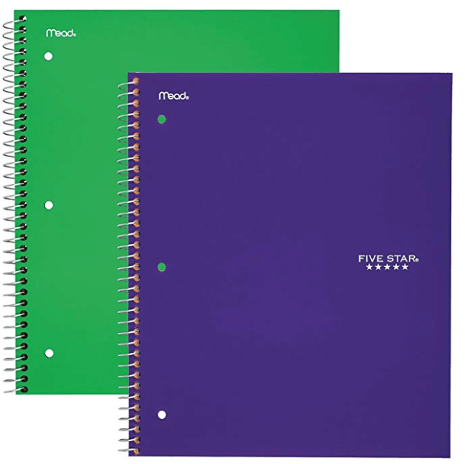 Five Star Spiral Notebooks 